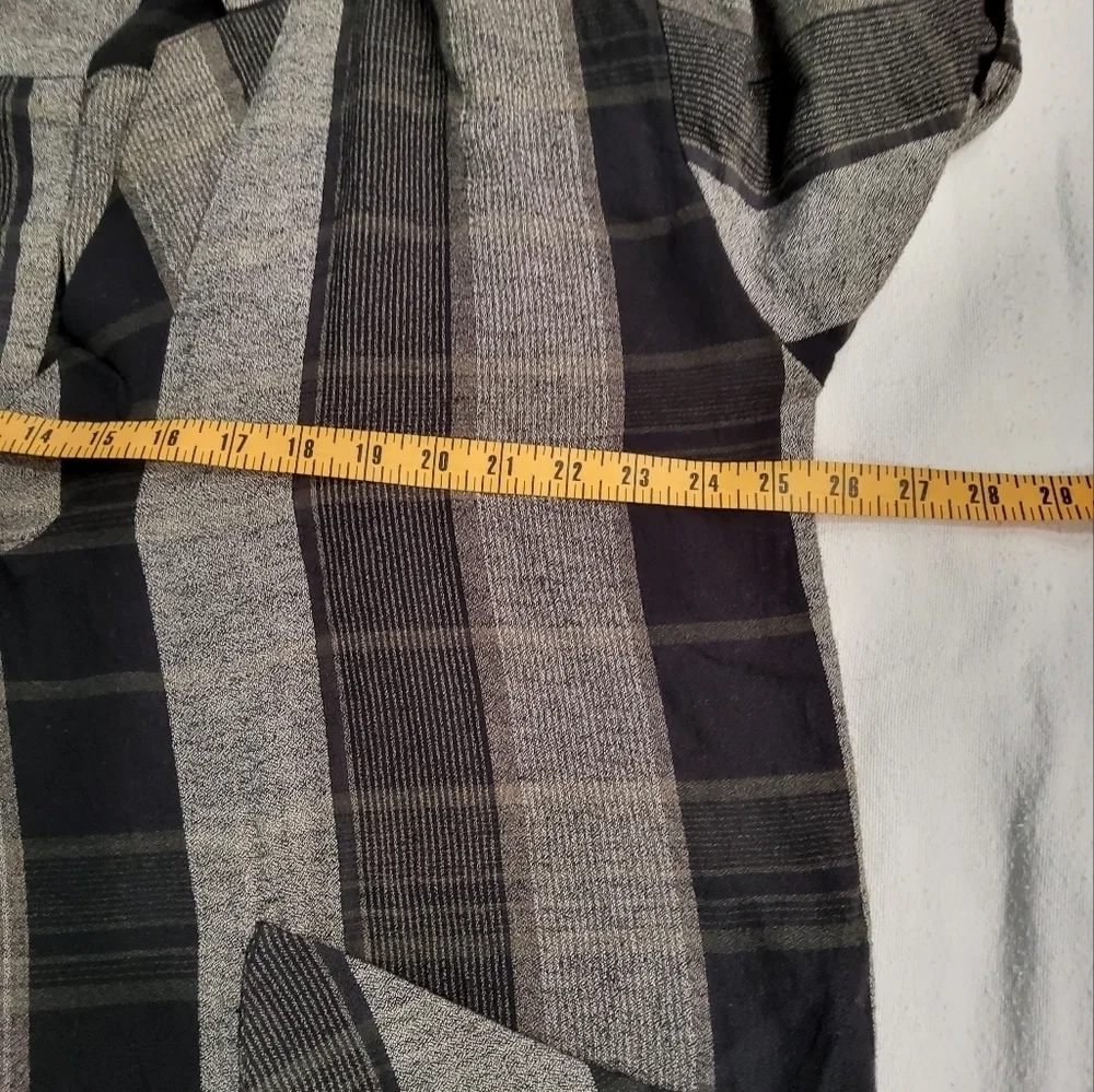 Free People Plai Check Oversize Tunic Kaftan Mini Dress Size XS